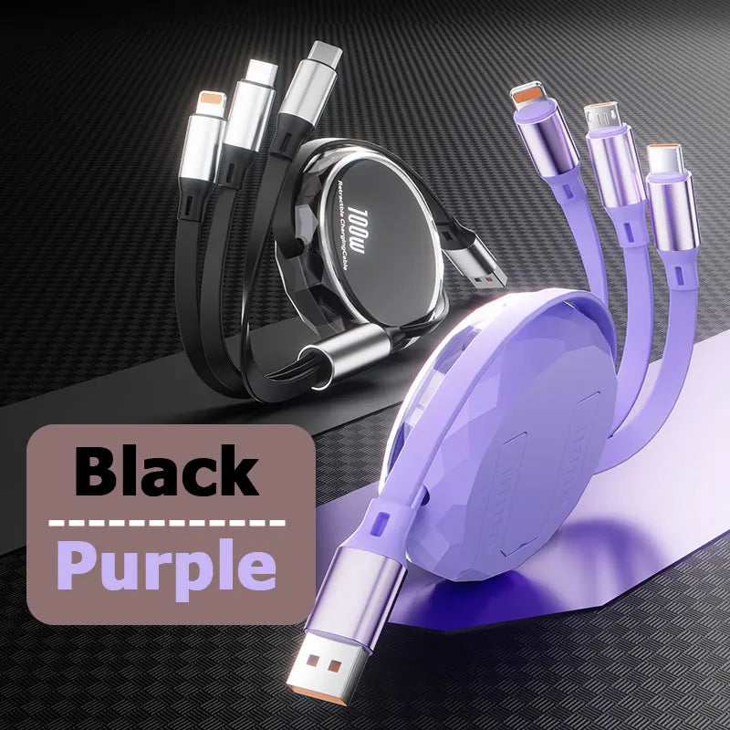 Καλώδιο Ταξιδιού 3-in-1 – Ταχεία Φόρτιση 100W